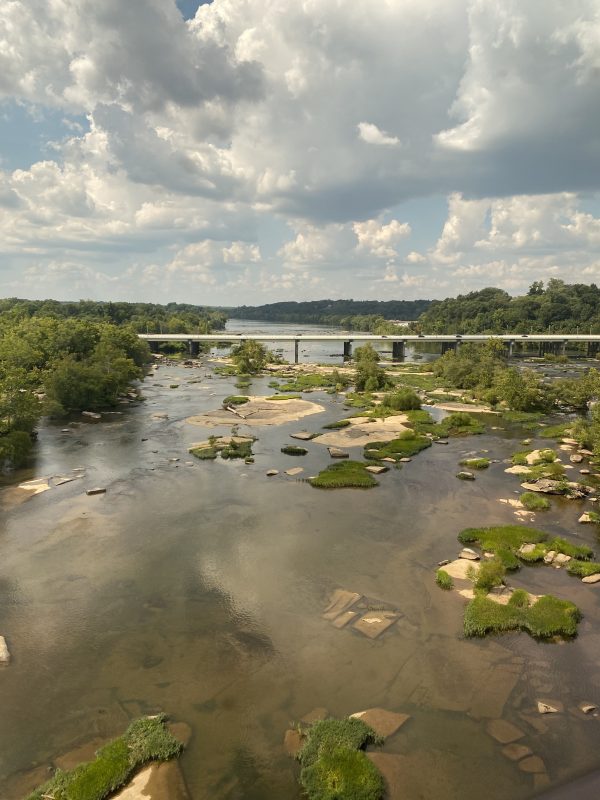 Scenic View from above a river on a sunny day.